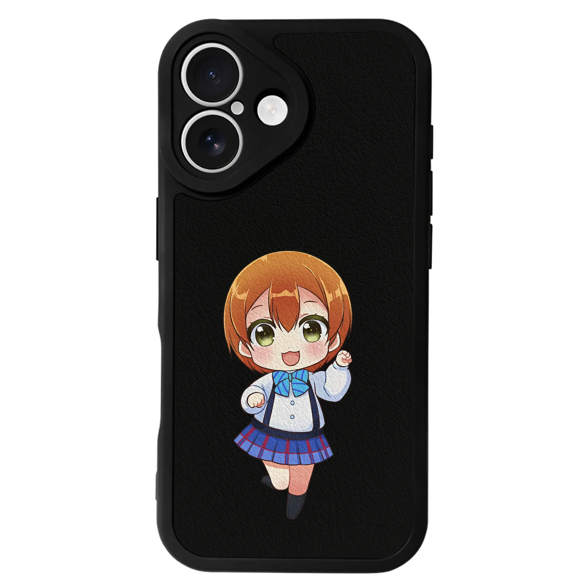Love Live! グッズ,星空凛 - IPhone 16シリーズ対応 ・ シリコンスマホケース ・ レザー調 ・ 高精度フィット ・ 耐衝撃 ・ ワイヤレス充電対応 ・ 精密カット